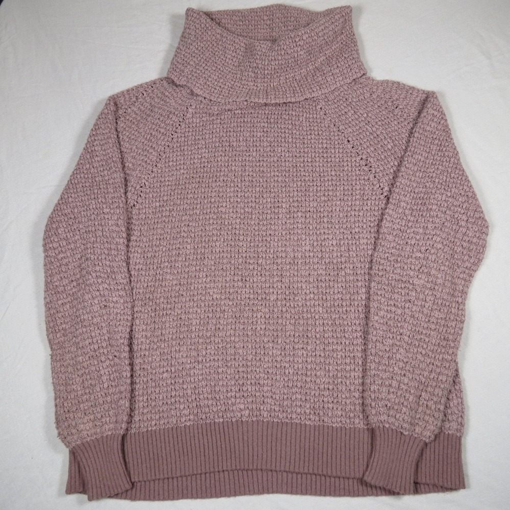 Free People By Your Side Womens Mauve Cowl Neck Oversized Sweater  Size XS